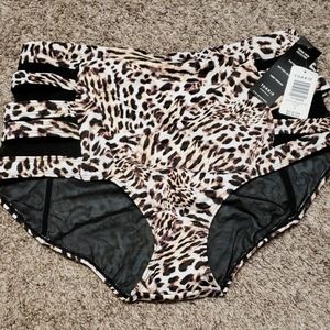 NWT Torrid Leopard- Mesh High Waisted Swim Bottom